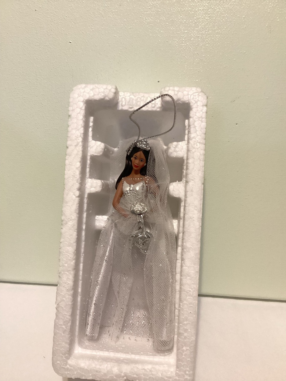 Avon Barbie African American “ Millennium Bride” Porcelain Ornament